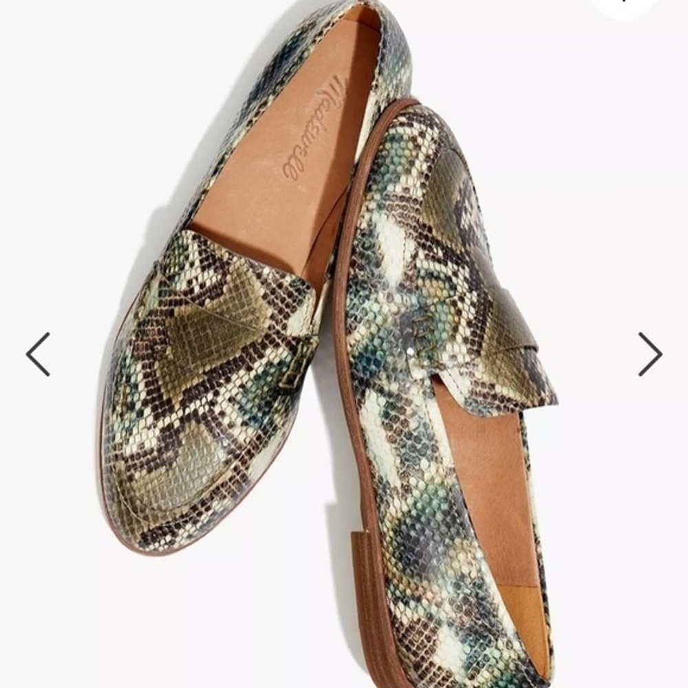 Madewell The‎ Alex Loafer Snakeskin Size 9